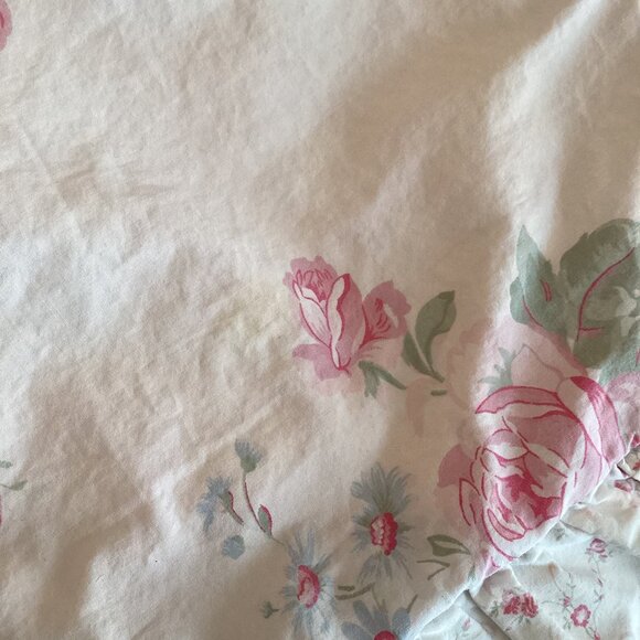 2 Simply Shabby Chic Misty Rose Pink Pillow Cases Shams Ruffle Trim Cottagecore - Picture 6 of 6